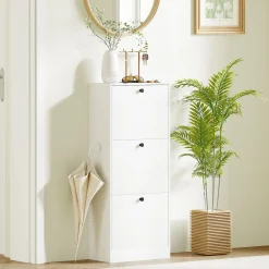 Zapatero Emue Homcom de 3 cajones blanco 115x47x28 cm