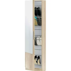 Zapatero Gusto 1 puerta + espejo 180x50x22 cm