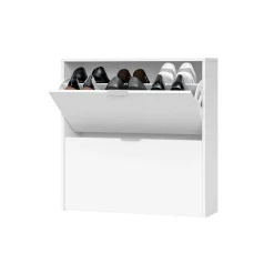 Zapatero Maelys 2 puertas abatibles 12 pares blanco 76x75x22 cm