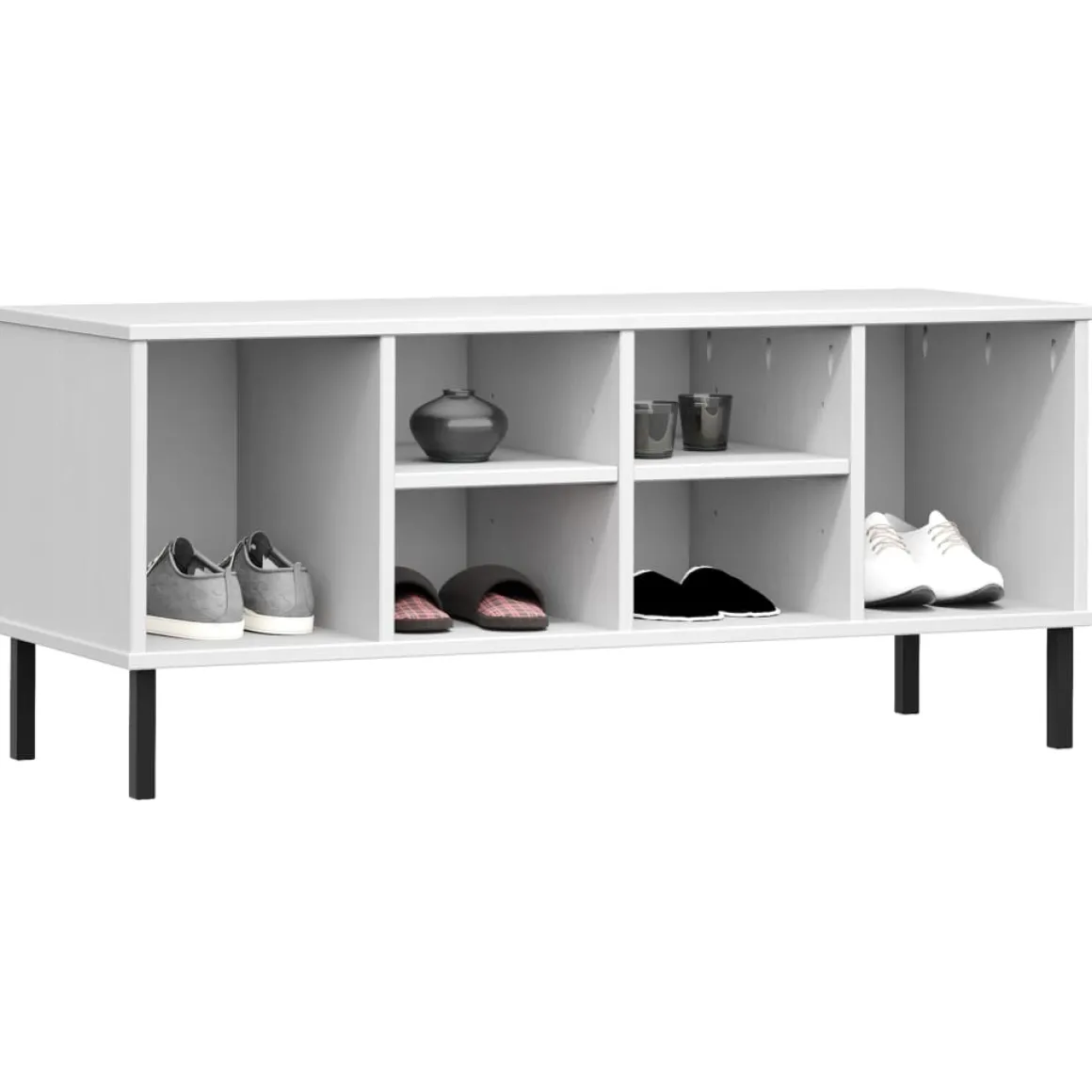 Zapatero Oslo 6 compartimentos madera 45x106x35 cm