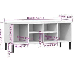 Zapatero Oslo 6 compartimentos madera 45x106x35 cm