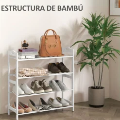 Zapatero Rio Homcom 4 estantes 12 pares 72x67,5x24,7 cm