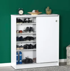 Zapatero Rombo 2 puertas correderas 105x92x38 cm
