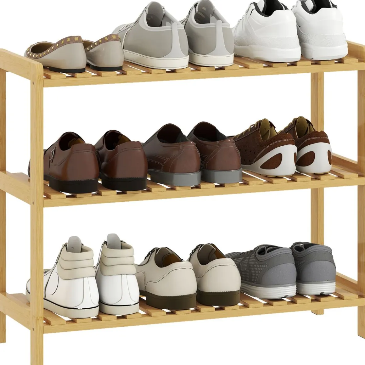Zapatero Sansan Homcom 3 niveles 57,5x70x26 cm
