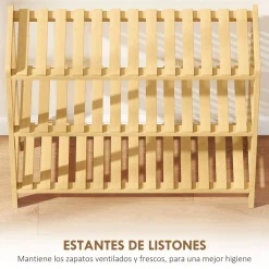 Zapatero Sansan Homcom 3 niveles 57,5x70x26 cm