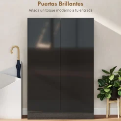 Zapatero Stelara Homcom 2 puertas 20 pares negro 103x72x34,5 cm